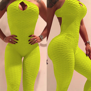 Jacquard Jumpsuit Sexy Hot Hip Yoga Clothes Jumpsuit Women's Backless Fitness Pants