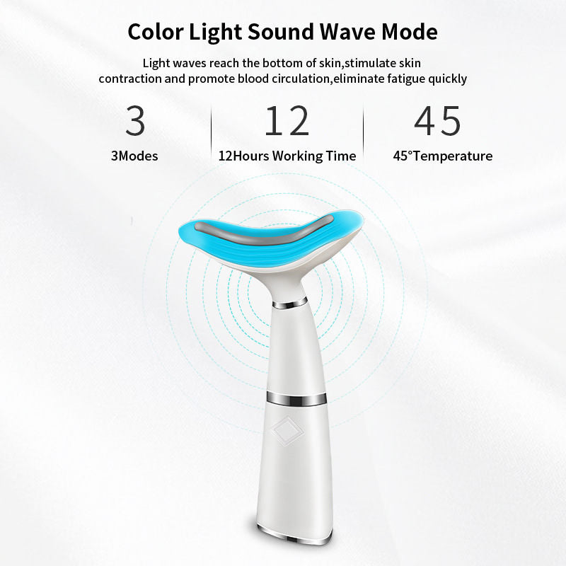 Household Face And Neck Care Beauty Instrument Massage Lifting Neck Lines Beauty Instrument Vibrating Hot Compress Light Lines Beauty Instrument