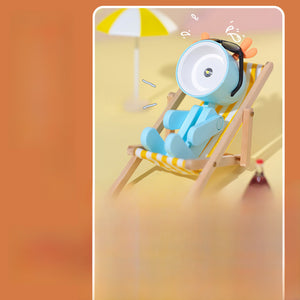 Fun Creative Fawn LED Eye Protection Night Light Desktop Small Ornament Mobile Phone Bracket Student Night Learning Table Lamp