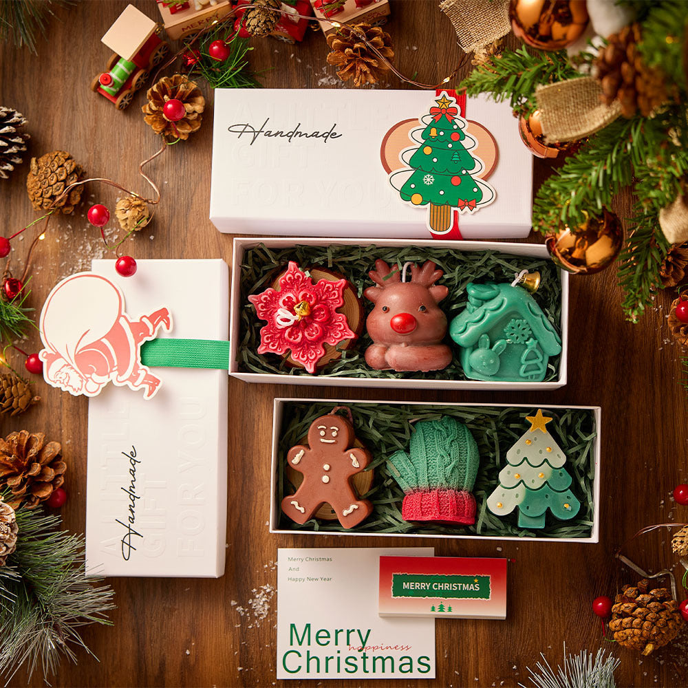 Christmas Candles, Creative Handmade Scented Candles, High-End Souvenirs, Christmas Tree, Deer Candle Gift Box