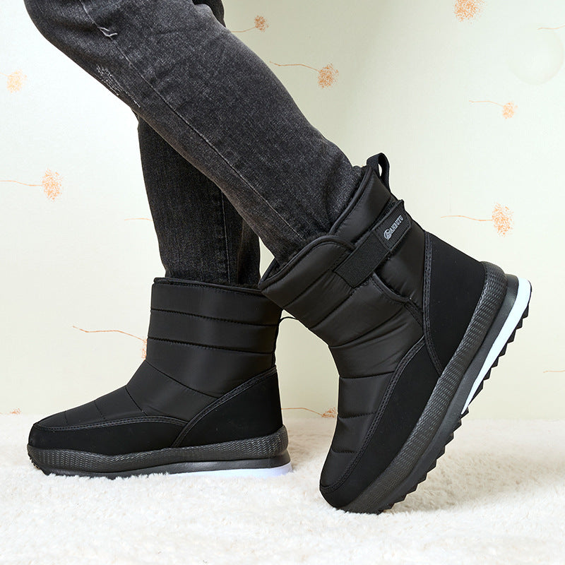 Snow Boots Fleece-lined Warm High-top Cotton-padded Shoes Thickened Casual Men's And Women's Boots Cotton-padded Shoes