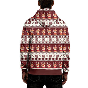 Christmas elk all-match trendy men's hooded sweater
