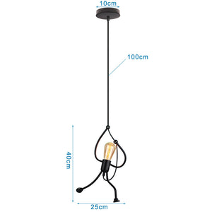 Nordic Simple Chandelier Restaurant Living Room Lighting Bedroom Creative American Style Little People Chandelier Art Home Lighting