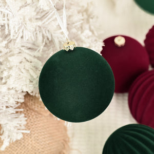 Cross-border Christmas Flocking Ball Plush Velvet Christmas Ball Christmas Christmas Christmas Tree Decoration Pendant Christmas Decoration Supplies