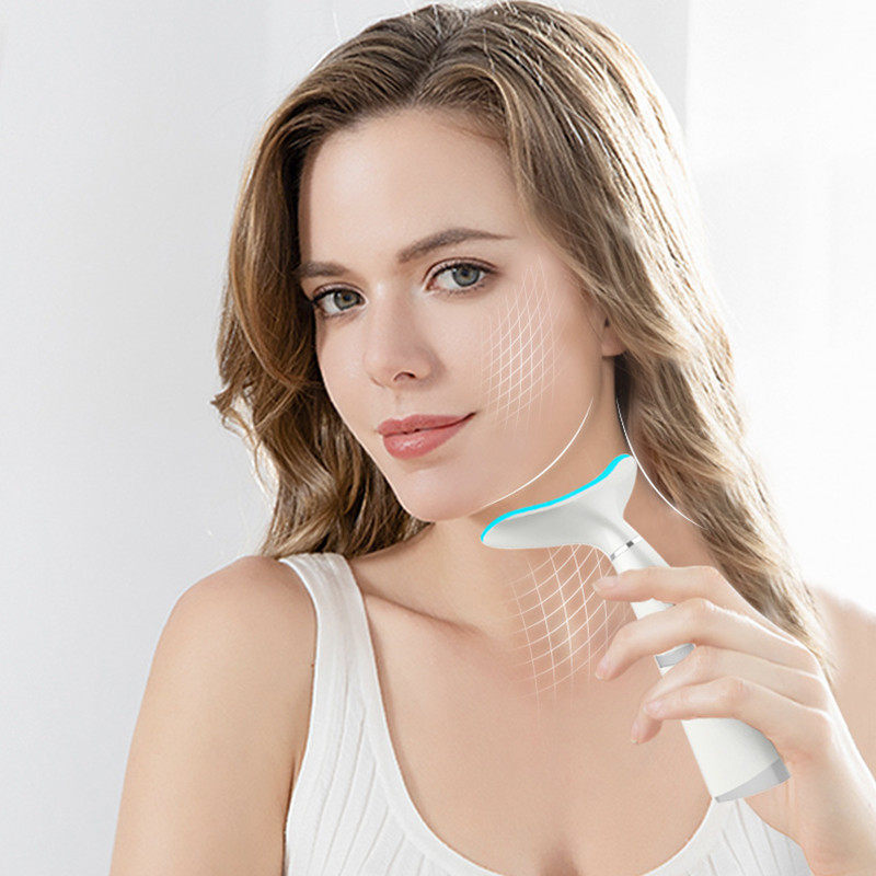 Household Face And Neck Care Beauty Instrument Massage Lifting Neck Lines Beauty Instrument Vibrating Hot Compress Light Lines Beauty Instrument