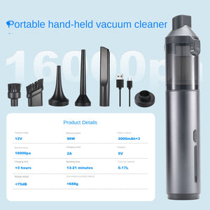 Car Small High Suction Vacuum Cleaner Home Car Portable Inflatable Dual-Purpose Handheld Car Vacuum Blower