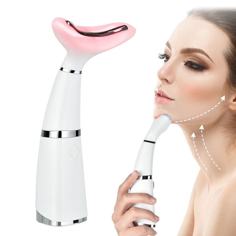 Household Face And Neck Care Beauty Instrument Massage Lifting Neck Lines Beauty Instrument Vibrating Hot Compress Light Lines Beauty Instrument