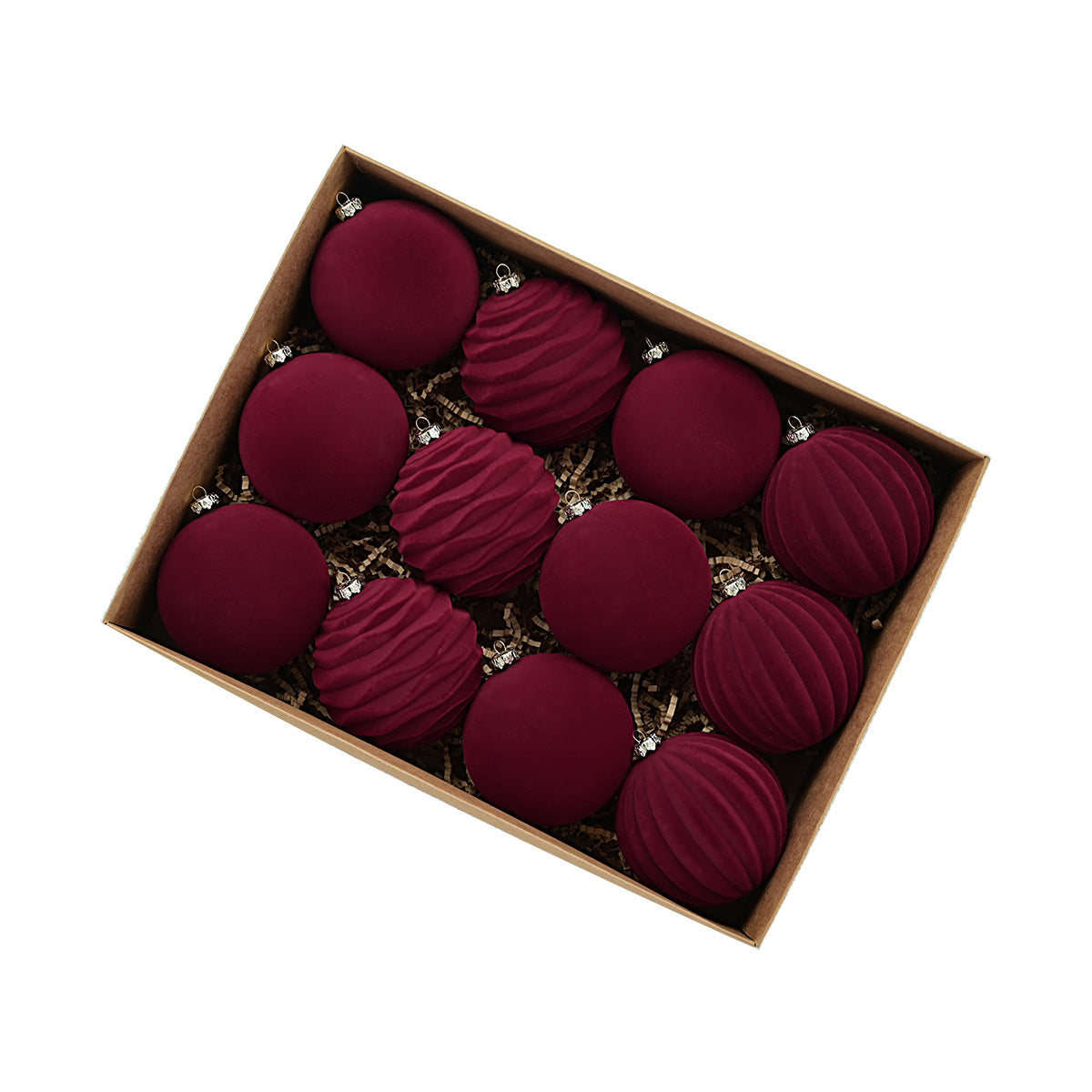 Cross-border Christmas Flocking Ball Plush Velvet Christmas Ball Christmas Christmas Christmas Tree Decoration Pendant Christmas Decoration Supplies