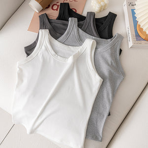 Thin Summer Non-Chest Pad Camisole Vest Women&#039;s Breathable Slimming Thread Cotton Anti-Glow All-Match Base Inner Top
