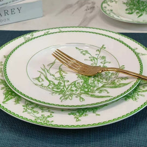 European-style D-home Lily Of The Valley Series Coffee Cup Saucer Size Plate Suit Bone China Western Food Plate Steak Plate Gift Box Gift