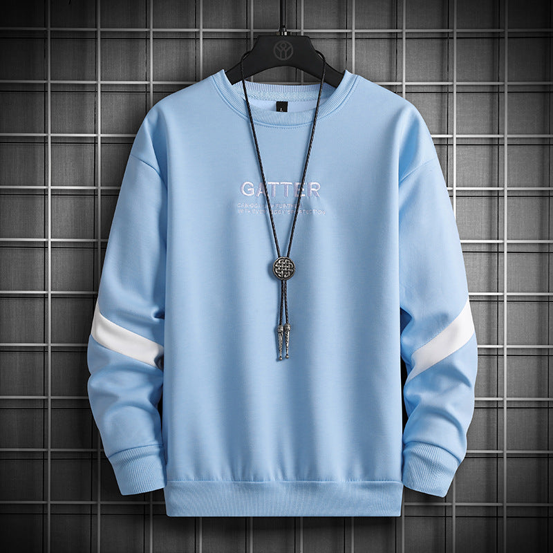 Men&#039;s Fashion Clothes Round Neck Embroidered Fashion Pullover Long Sleeves