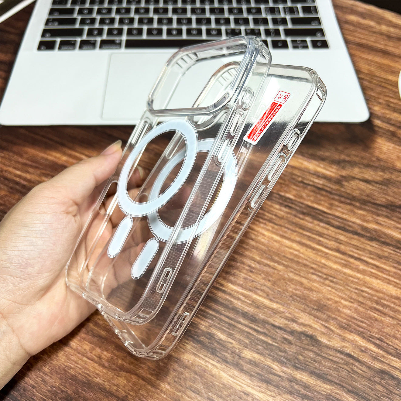 Suitable For Iphone17 Apple 16Promax Anti-Fall Magsafe Protective Cover Transparent 13/14 Magnetic Phone Case