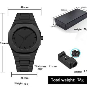 Popular Plastic Men&#039;s Watch Arabic Business Black Butterfly Buckle Watch Men&#039;s Cross-Border Wholesale