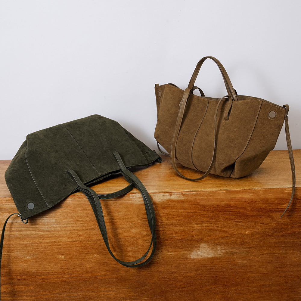 Genuine Leather Women&#039;s Bag, High-End Luxury Tote Bag, Large Capacity Women&#039;s Handbag, Niche Design Shoulder Bag