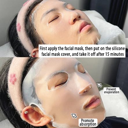 3D Silicone Three-dimensional Design Mask Cover Slows Down Evaporation Fixed Facial Beauty Cover